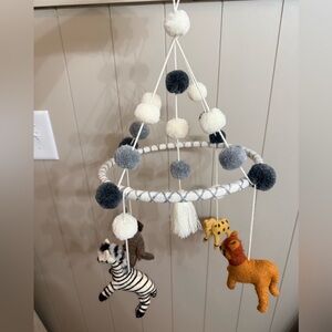 Pom Pom Animal Baby Mobile - Mudpie